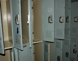 Empty school locker